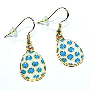 Handmade 18K Gold Plated Polka Dot Easter Egg Earrings!